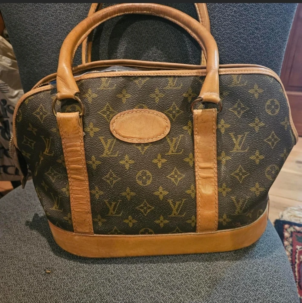 🖤Rare LouisVuitton Monogram French Dog Carrier.Made In France FromThe 70s-1994